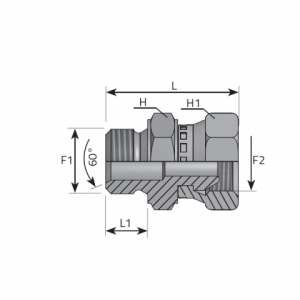 Adaptor male BSPP- swivel female BSPP. (AMFDG)